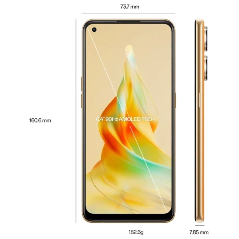 TECHGATE - SMARTPHONE OPPO RENO 8T 4G/ 8GO-256GO ORANGE