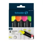 POCH 4 MARQ SURLIGNEURS FLUO JOB SCHNEIDER