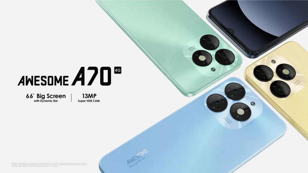 Smartphone ITEL A70 4Go 128Go Noir