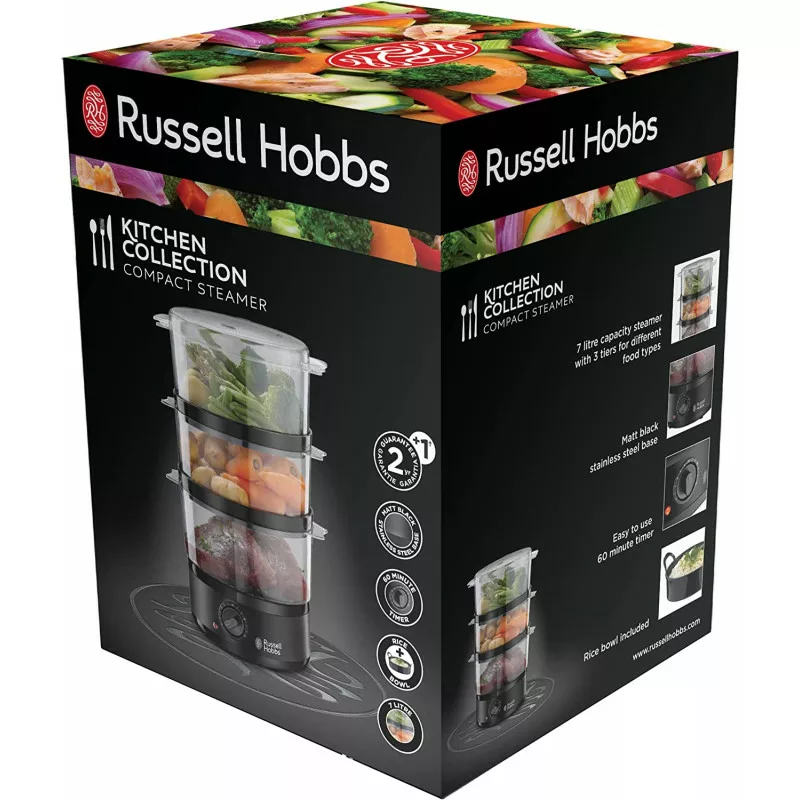 Cuiseur Vapeur Compact Matte Black - Russell Hobbs 3