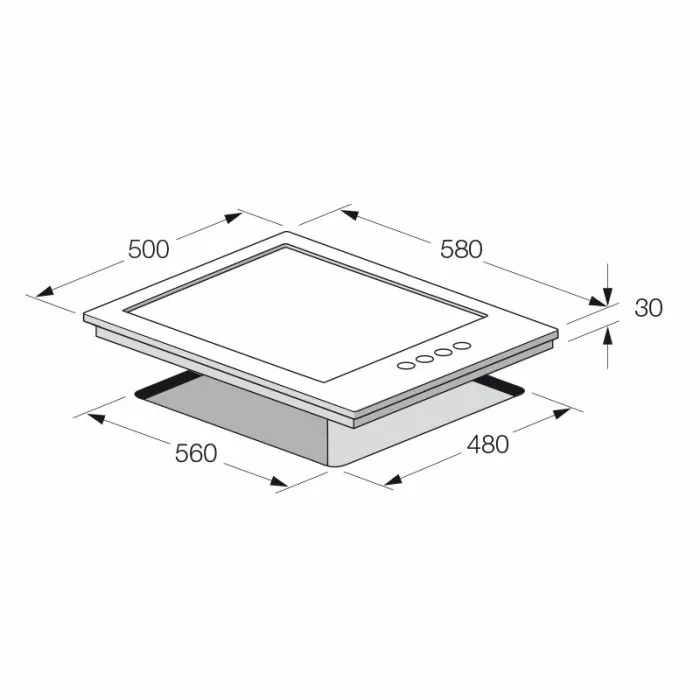 PLAQUE DE CUISSON ENCASTRABLE FOCUS F400X 4 FEUX 60CM
