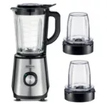 BLENDER KENWOOD BLM45 AVEC 3 MOULINS - NOIR ET INOX – Image 2