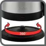 BOUILLOIRE TEFAL SANS FIL1,2L 1800W INOX KI431D10. – Image 5
