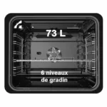 FOUR ENCASTRABLE BRANDT BXC6332B 73L - NOIR. – Image 2