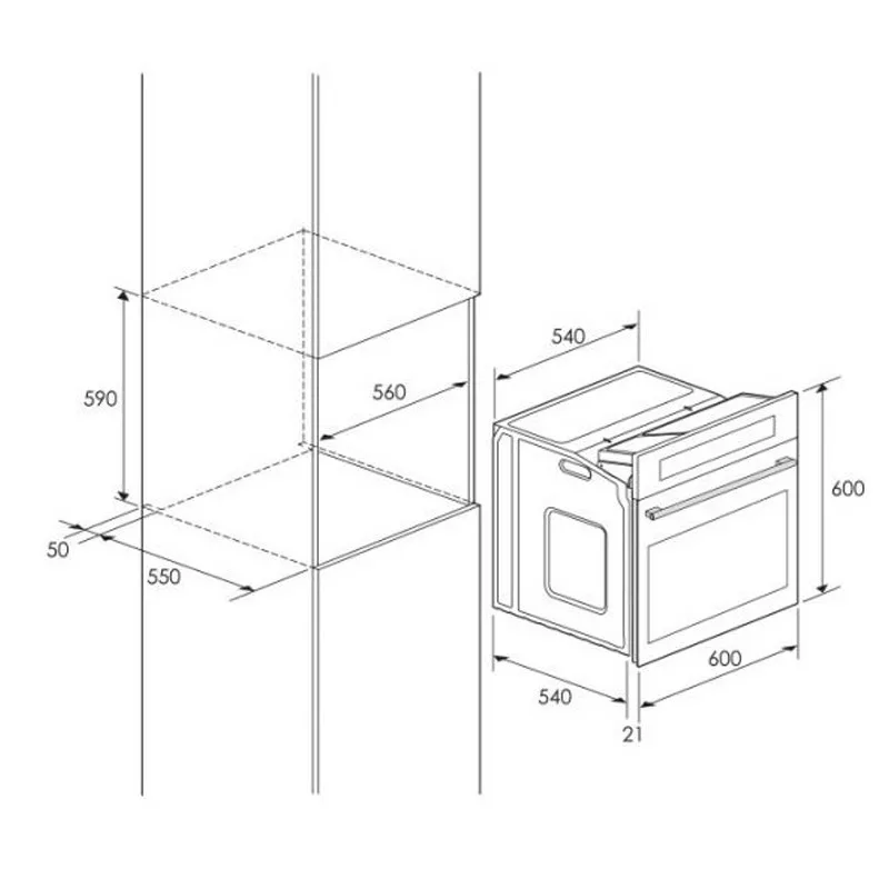 four-electrique-encastrable-multifonction-focus-quadra-56-58-litres-inox