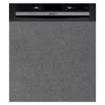 LAVE VAISSELLE SEMI-ENCASTRABLE NOIR ET INOX 14 COUV 8 PROG FOCUS LINE
