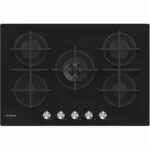 PLAQUE DE CUISSON ENCASTRABLE CANDY CVG74WPB 5 FEUX 75 CM - NOIR.