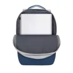 SAC A DOS ANTIVOL POUR PC PORTABLE 17.3" RIVACASE 7567 - GRIS ET BLEU – Image 6