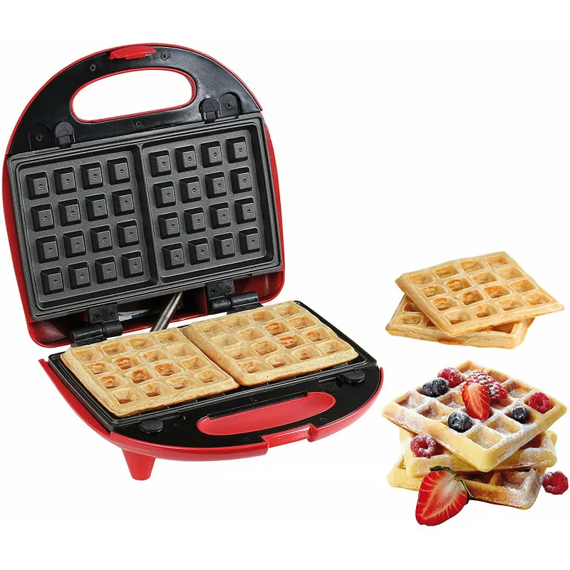 appareil-de-cuisson-livoo-3-en-1-croque-gaufre-grill-700-w-rouge 1