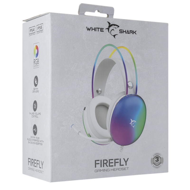 casque-gaming-stereo-white-shark-firefly-white 2