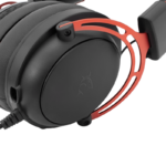 MICRO CASQUE GAMER FILAIRE WHITE SHARK GORILLA GH-2341- NOIR ET ROUGE – Image 4
