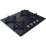 PLAQUE DE CUISSON ENCASTRABLE A GAZ CANDY 4 FEUX - NOIR. – Image 2