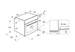 FOUR ENCASTRABLE ELECTRIQUE ARISTON -66L -5 PROGRAMMES -1500W-NOIR. – Image 2