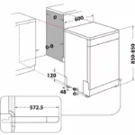 LAVE VAISSELLE POSE LIBRE ARISTON 15 COUVERTS LFO 3P31 WL X-INOX. – Image 3