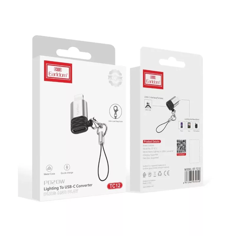 ADAPTATEUR Lightning TO USB C EARLDOM ET-TC12-