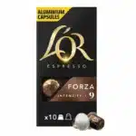 PAQUET DE 10 CAPSULES COMPATIBLE NESPRESSO L'OR FORZA 9.