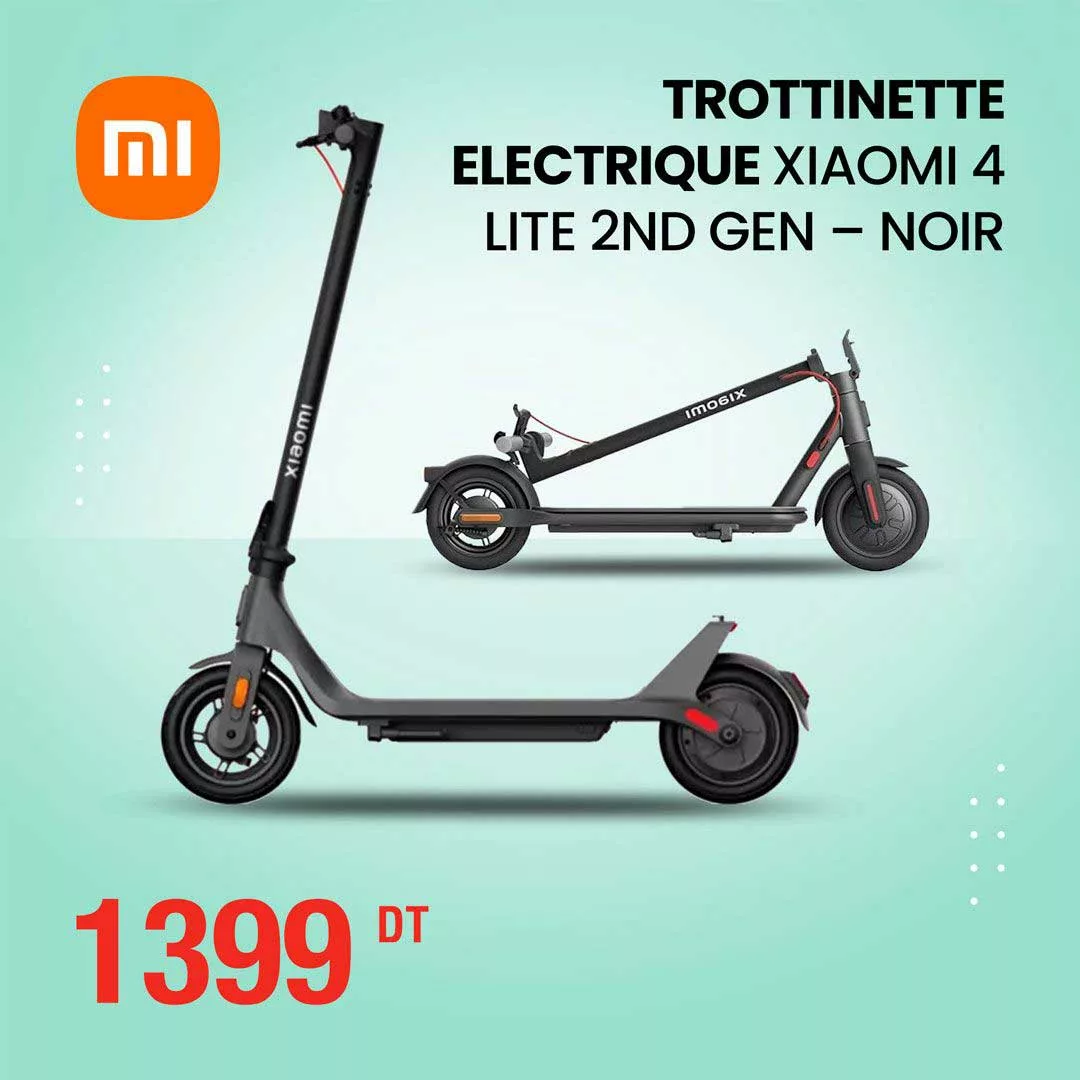 trottinette electrique xiaomi 4 lite 2nd gen noir techgatejpg