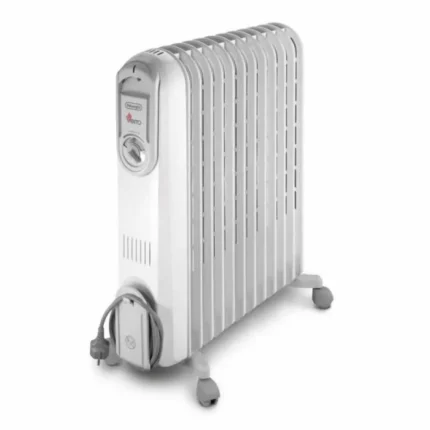 Radiateur Bain dHuile DELONGHI V551225 12 Éléments 2500W - Blanc