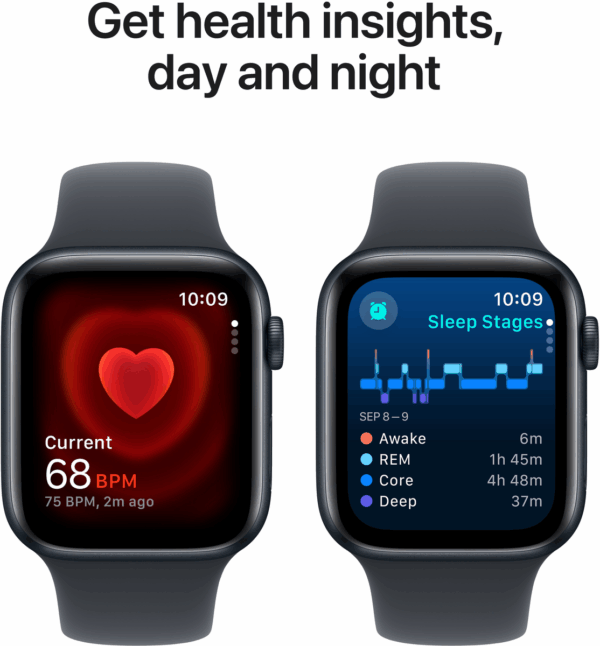 APPLE WATCH SE GPS 4MM NOIR ALU AVEC BANDE NOIR