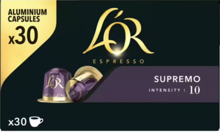PAQUET DE 30 CAPSULES CAFE L’OR COMP NESPRESSO SUPREMO