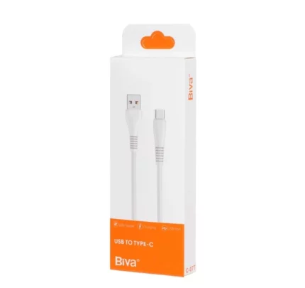 CABLE CHARGEUR BIVA 2.4A USB VERS TYPE-C