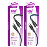 CABLE CHARGEUR KAKUSIGA KSC-991 3A TYPE-C VERS TYPE-C NOIR