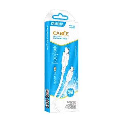 CALBE CHARGEUR KAKUSIGA KSC-982 60W TYPE-C VERS TYPE-C BLANC-1