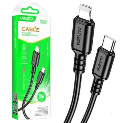 CALBE CHARGEUR KAKUSIGA KSC-982 PD20W TYPE-C VERS IPHONE NOIR