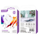 CHARGEUR KAKUSIGA 18W KSC-1259 AVEC CABLE TYPE-C BLANC